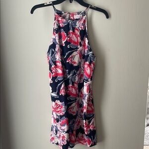 Pink Lily Navy and Pink Floral Mini Dress